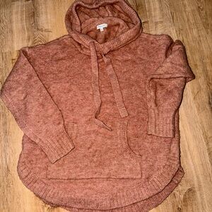 Madewell Women's hooded Sweater in mauve